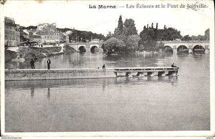 CPA Joinville La Marne Les Ecluses et le Pont de Joinville