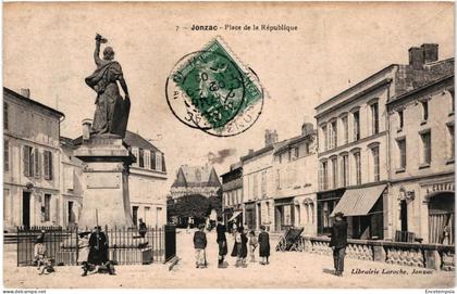CPA  Carte Postale France Jonzac  Place de la République  1909  VM106486