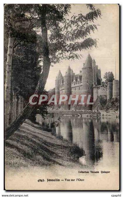 CPA Josselin Vue sur I Oust Chateau