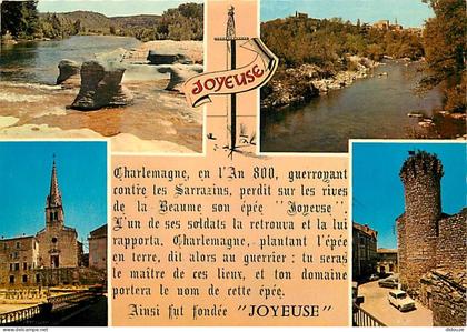 07 - Joyeuse - Multivues - Automobiles - Vieilles pierres - CPM - Carte Neuve - Voir Scans Recto-Verso