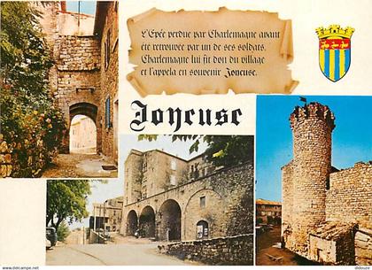 07 - Joyeuse - Multivues - Vieilles pierres - Blasons - CPM - Voir Scans Recto-Verso