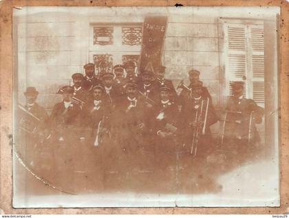 JUZENNECOURT  -  Fanfare de Juzennecourt debut 1900( PHOTO non CP ) voir detail