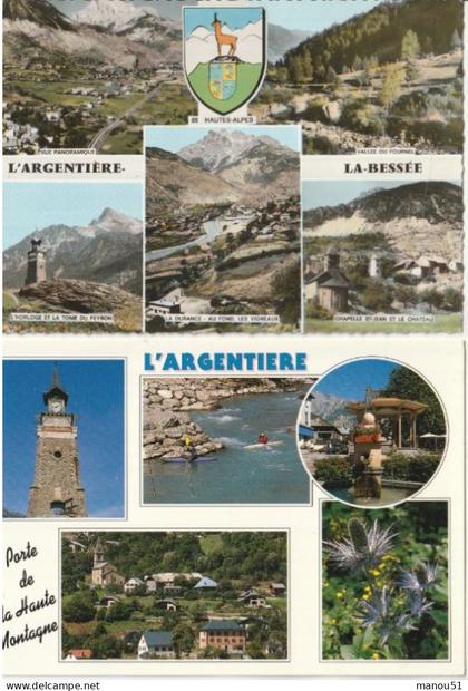 L'ARGENTIERE LA BESSEE  - 2 CPSM multi vues