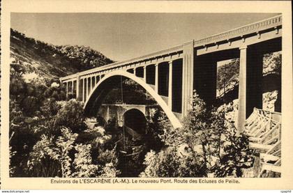 CPA Environs de L'Escarene Le Nouveau Pont Route des Ecluses de Peille