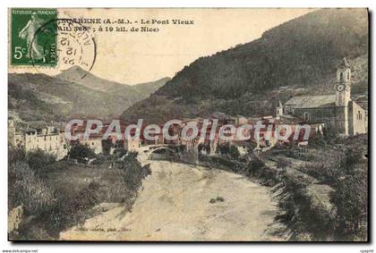 CPA L'Escarene Le Pont Vieux