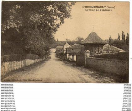 carte de l'hermenault  avenue de fontenay