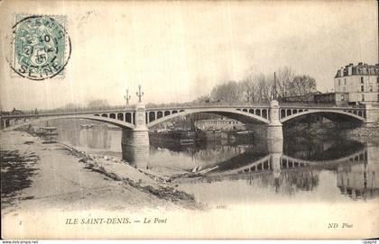CPA L Ile Saint Denis Le Pont
