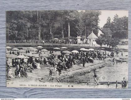 cpa L'Isle Adam(95)la plage