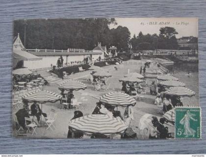 cpa L'Isle Adam(95)la plage