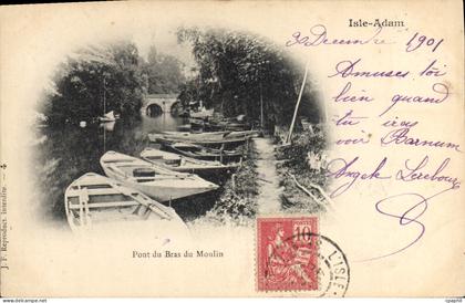 CPA L'Isle Adam Pont Du Bras Du Moulin