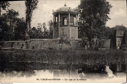 CPA L'Isle Sur Serein Un Coin De La Riviere