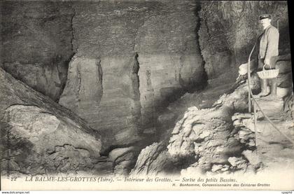 CPA La Balme Les Grottes Interieur des Grottes Sortie des petits bassins