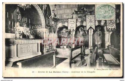 CPA Le Dauphine Grottes de La Balme Interieur de la Chapelle