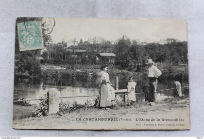 Cpa 1906, La Chataigneraie, l'étang de la Grenouillère, Vendée 85