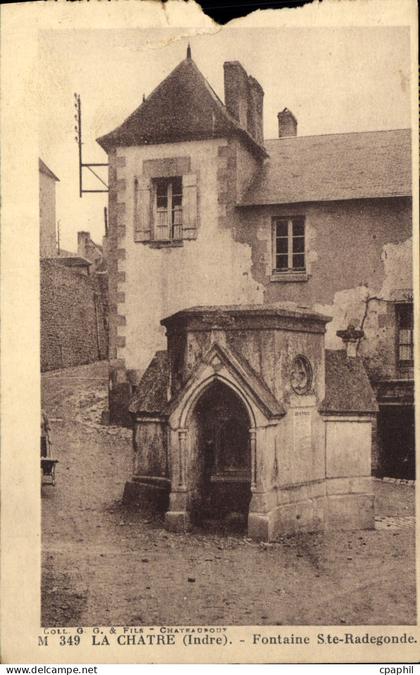 CPA La Chatre Indre Fontaine Ste Radegonde
