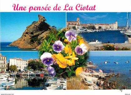 Carte Postale - 13 - La Ciotat - Multivues - Une pensée de La Ciotat - Fleurs - CPM - Voir Scans Recto-Verso - Poscard -