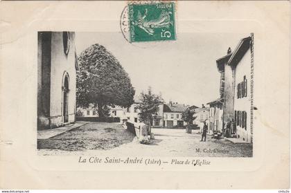 Isère.  La Côte Saint-André.  Place de l' Eglise.