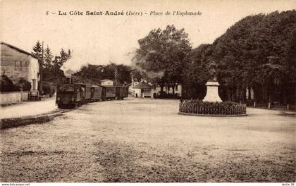 N61 - 38 - LA CÔTE-SAINT-ANDRÉ - Isère - Place de l'Esplanade - Tramway