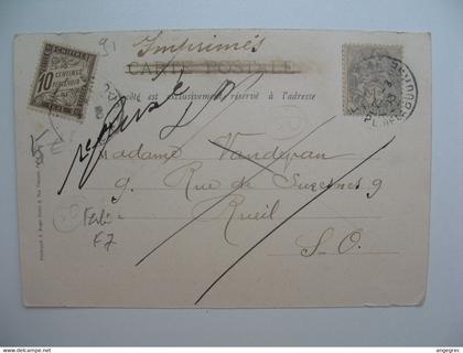 CPA  La Ferté-Alais  Refusée et taxé de 10  Château de Presles  1903