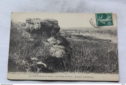 la Ferte Alais, les roches du Tertre, surplomb paléolithique, Essonne 91