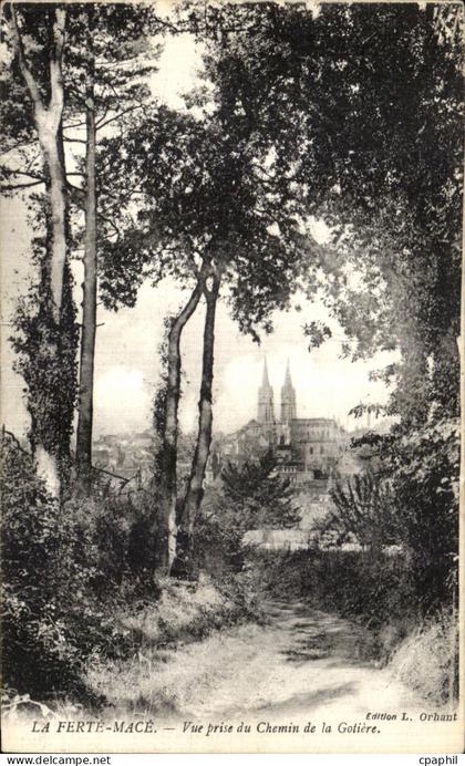 CPA La Ferte Mace Vue prise du Chemin de la Gotiere