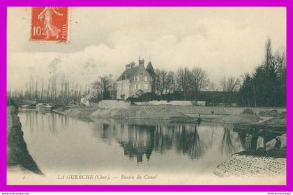 * LA GUERCHE SUR L'AUBOIS - Bassin du Canal - Animée - Edit. E.M. - 1909