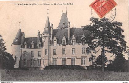 La GUERCHE-sur-l'AUBOIS - Château du Gravier, façade Sud