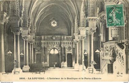 CPA La Louvesc L'Interieur de la Basilique et la Porte d'Entree