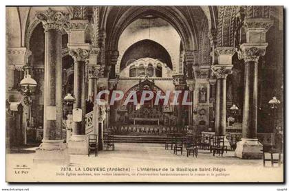La Louvesc - Interieur de la Basiique Saint Regis CPA -