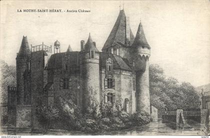 CPA La Mothe Saint Heray Ancien Château