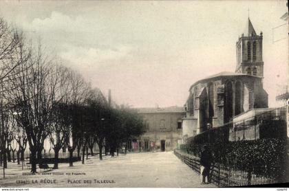 CPA La Reole Place Des Tilleuls