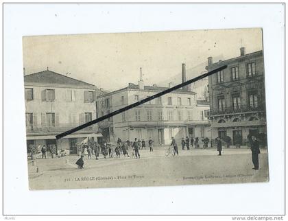CPA  - La Réole  - Place du Turon