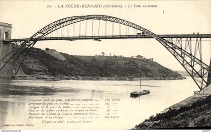 CPA La Roche Bernard Le Pont Suspendu