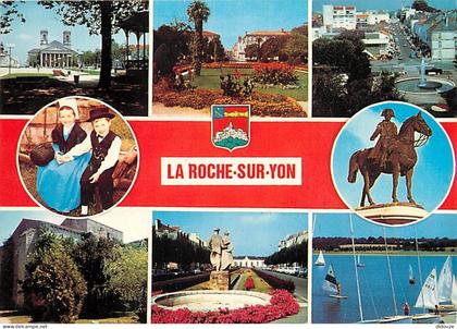 Carte Postale - 85 - La Roche sur Yon - Multivues - Folklore - Blasons - Flamme Postale de La Roche sur Yon - CPM - Voir