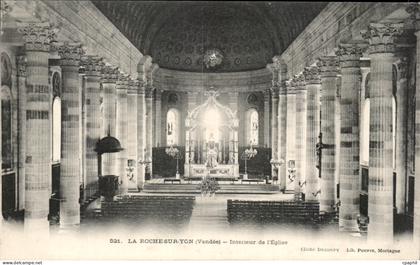CPA La Roche Sur Yon Interieur d l'Eglise