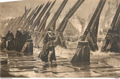 CPA La Rochelle Richelieu sur la Jetee de La Rochelle