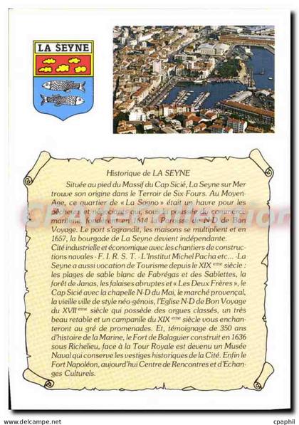 CPSM Historique de la Seyne sur Mer Lumiere et Beaute de la cote d'Azur