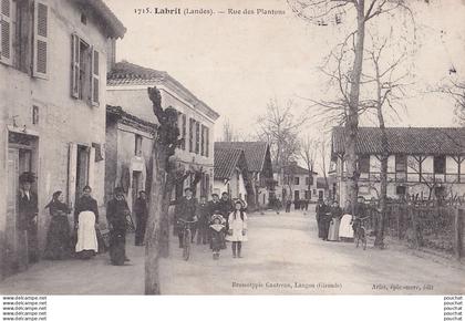 B8-40) LABRIT (LANDES) RUE DES PLANTONS -  ( ANIMEE -  HABITANTS - 1909 - 2 SCANS )