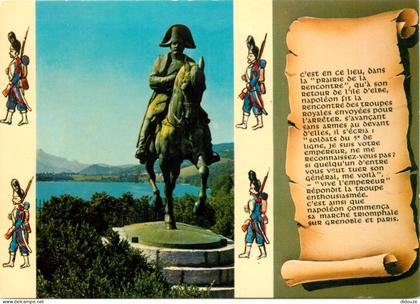 Carte Postale - 38 - Laffrey - Le Lac de Laffrey sur la Route Napoléon - Statue de Napoélon Bonaparte à cheval - CPM - C