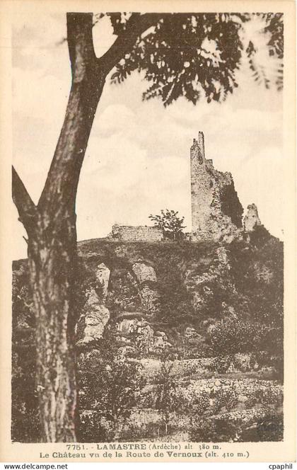 CPA Lamastre Ardeche Le Chateau vu de la Route de Vernoux