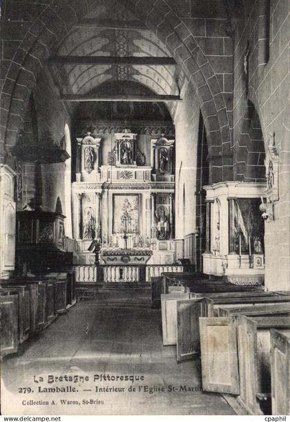 CPA Lamballe interieur de l Eglise St Martin