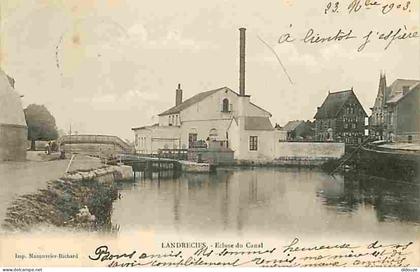 Carte Postale Ancienne - 59 - Landrecies - Ecluse du Canal - Précurseur - CPA - Oblitération ronde de 1903 - Voir Scans