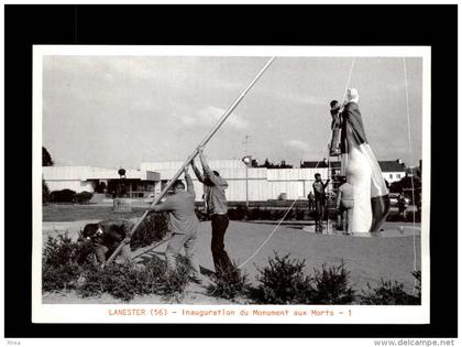 56 - LANESTER - Monument aux morts - Inauguration - sculpteur Daniel Druet - 1985