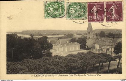 CPA Langon Panorama vu du Chateau d Eau