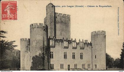 CPA Mazeres pres Langon Chateau de Roquetaillade