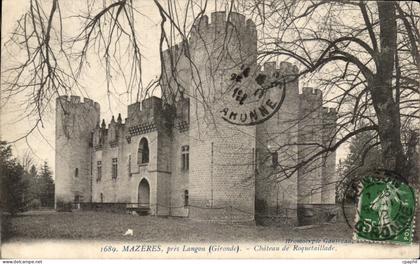CPA Mazeres Pres Langon Chateau de Roquetaillade