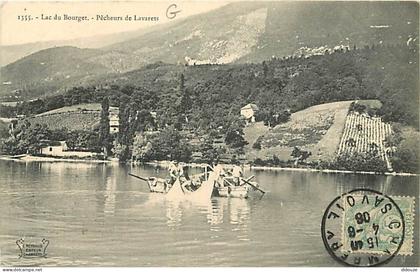 Carte Postale Ancienne - 73 - Le Bourget du Lac - Lac du Bourget - Pêcheurs de Lavarets - Animée - Oblitération ronde de