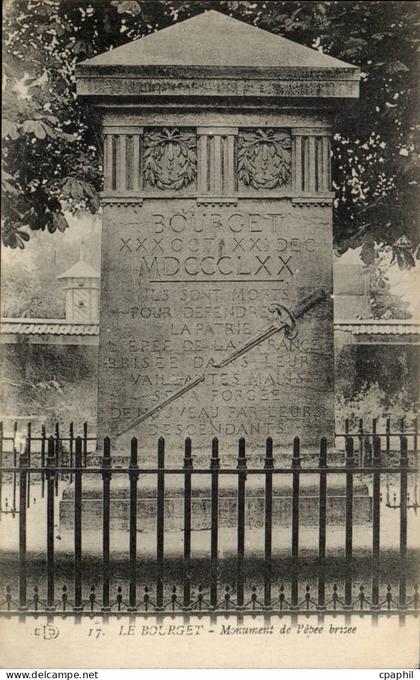 Le Bourget CPA Monument de l'epee brisee (sword)