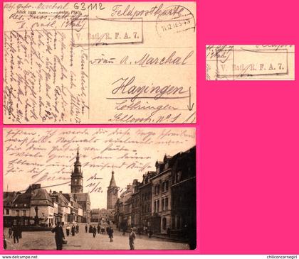 Cp Allemande - Le Cateau - Blick zum Kaiser Wilhelm Platz - Le Cateau - Place - Animée - B. KUHLEN M. GLADBACH - 1917