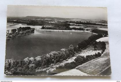 Cpm 1957, le Chesne, vue aérienne, les étangs de Bairon, Ardennes 08